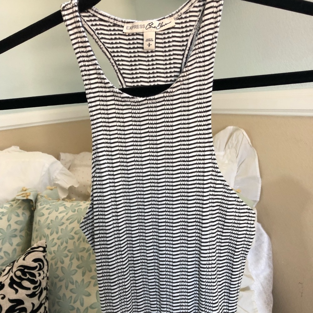Black and white stripes tank top